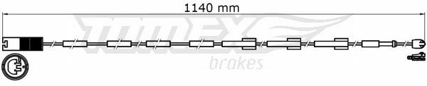 Výstražný kontakt, opotřebení obložení TOMEX Brakes